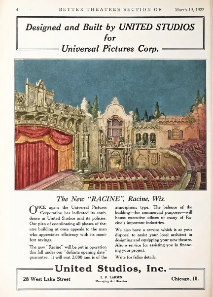 VENETIAN Theatre; Racine, Wisconsin.