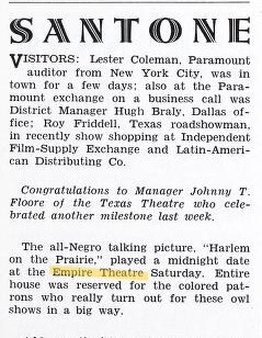 Race Film at Midnight Showing (1938)
