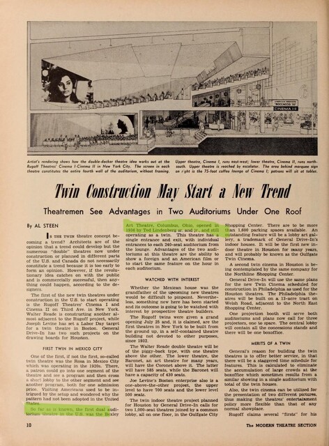 The Bexley Gets Credit for the First U.S. Twin Auditorium Theater (1935)