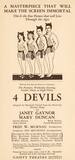 4 Devils at the Gaiety Theatre, 3 October, 1928