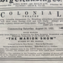 August 20, 1922 program