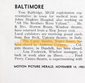 African American Theater (1953) Closed