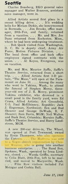 Closed (1953 and Sold for New Use