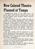 African American Theater (1947) Plans for New Theater