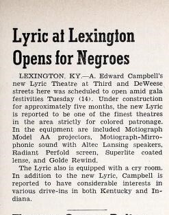 African American Theater (1948) Opens