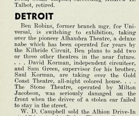 African American Theater (1954) New Owner