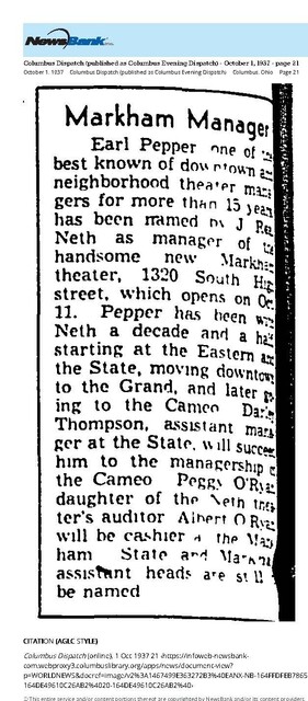 Theater Showman and More: Earl Pepper (1937)