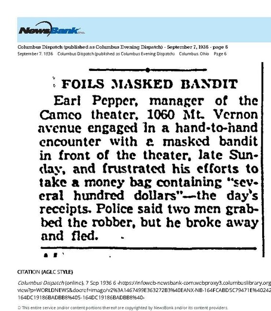 Theater Showman and More: Earl Pepper (1936)