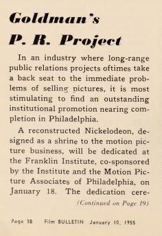 Dedicating the Nickelodeon (1955)