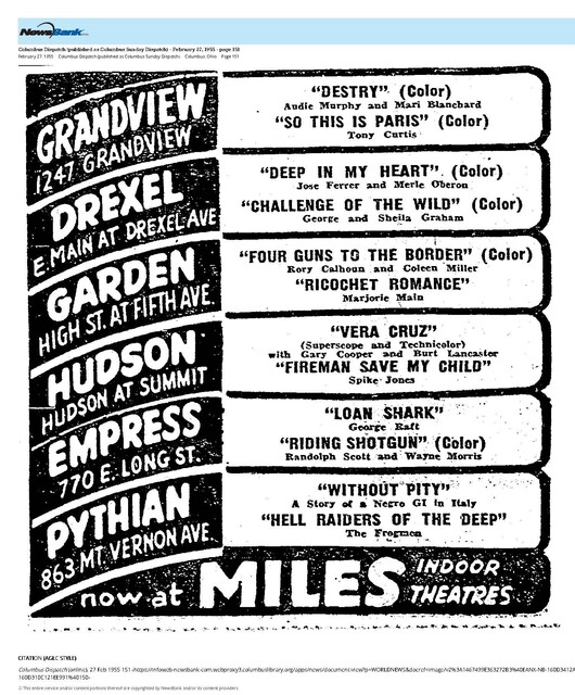 African American Theater (1955) /First Run - "Without Pity"