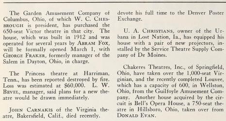 Theater Showman and More: W. C. Chesbrough (1939)