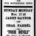 4 Devils at the Fox Empire, 17-18 November, 1929