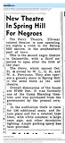 African American Theater (1947):  Opened