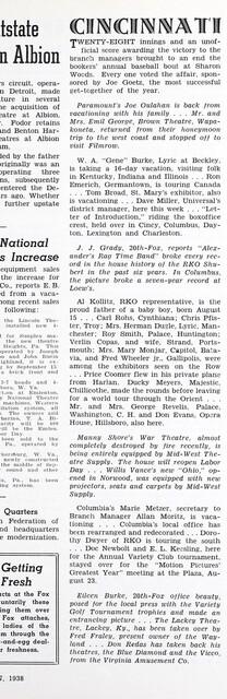 August 1938 News