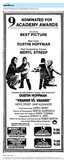 Dustinm Hoffman--Number Five Bos Office Star (1980)/Robert Benton, RIP (1932-2025)