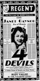 4 Devils at the Regent Theatre, Flint—25 Jan-31 Jan, 1930