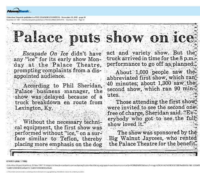 Theater Showman and More: Phil Sheridan (1987)