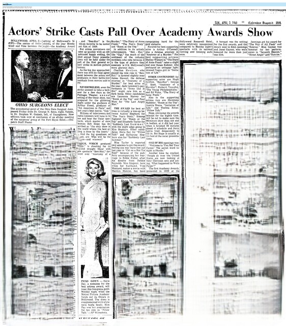 Nominees for the 32nd Annual Academy Awards Presentation (1960)