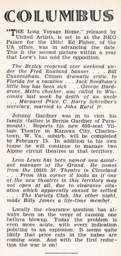 December 1940 News