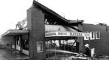 The end of the building.