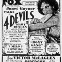 4 Devils at the Fox Theatre, Detroit, Michigan—July 12-18, 1929