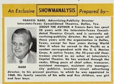 Theater Showman and More: Francis Barr (1961)