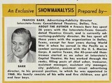 Theater Showman and More: Francis Barr (1961)
