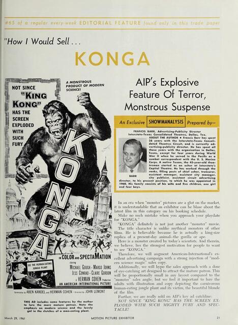 Theater Showman and More: Francis Barr (1961)