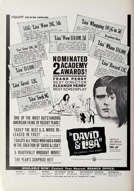 Trade Ad (1963)/ Cleveland, Ohio Born Keir Dullea