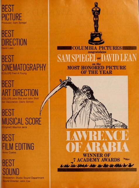 Trade Ad (1963)/The Great Directors: David Lean 