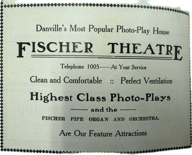 December 1918 Danville High School magazine Maroon & White print ad, courtesy IGHS & Foundation.