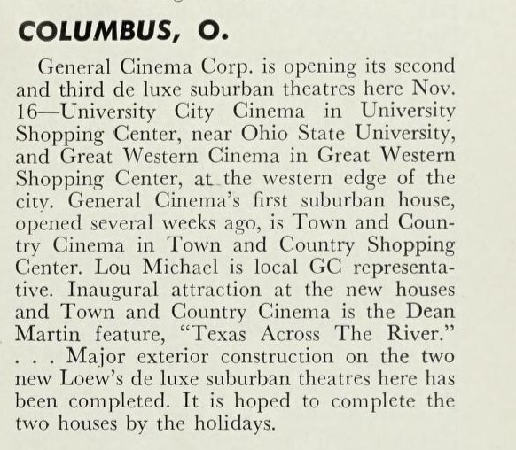 Five New Theaters for 1966