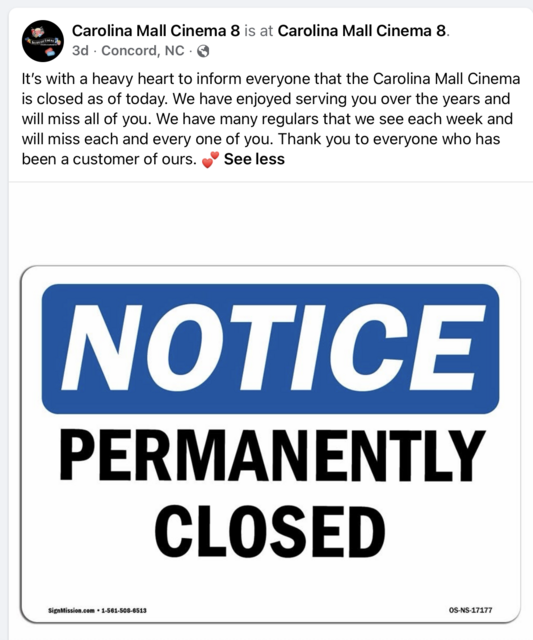 Southeast Cinemas Carolina Mall