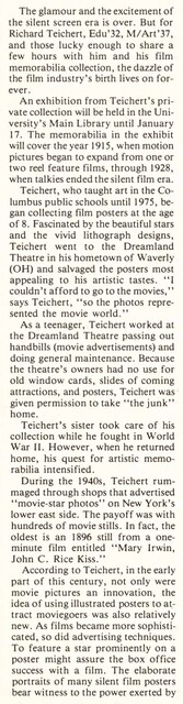Richard E.Teichert, Theater Historian (1982)