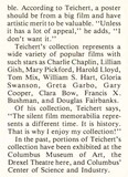 Richard E.Teichert, Theater Historian (1982)