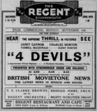 4 Devils at the Regent, Sept 16-21, 1929