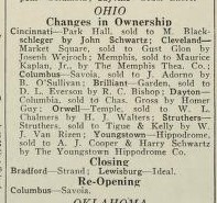 Theater Sold and Reopened (1932)