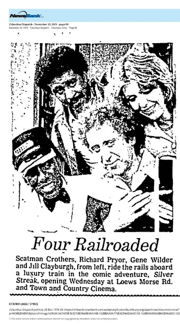 Scatman Crothers, Richard Pryor, Gene Wilder, and Jill Clayburgh (1976)