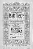 Rialto theatre program for the week of August 30th, 1926