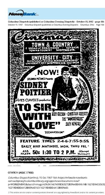Sidney Poitier--Number Seven Box Office Star (1967)/R. I. P. (1927 - 2022)