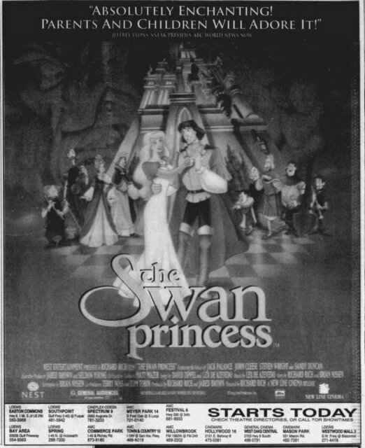 The Swan Princess (1994) Advert
