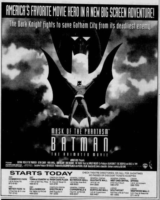 Batman: Mask of the Phantasm (1993) Advert