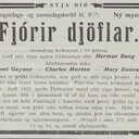 4 Devils (Fjórir djöflar) at the Nýja Bíó — 25–26 April 1931