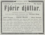 4 Devils (Fjórir djöflar) at the Nýja Bíó — 25–26 April 1931