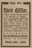 4 Devils at Nýja Bíó, 2 November-8 November, 1930