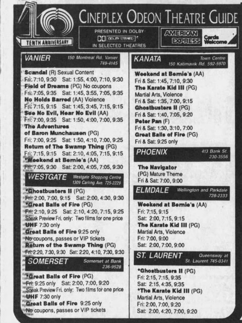Listings circa July 14, 1989