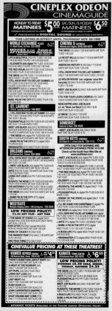 Listings circa November 20, 1998