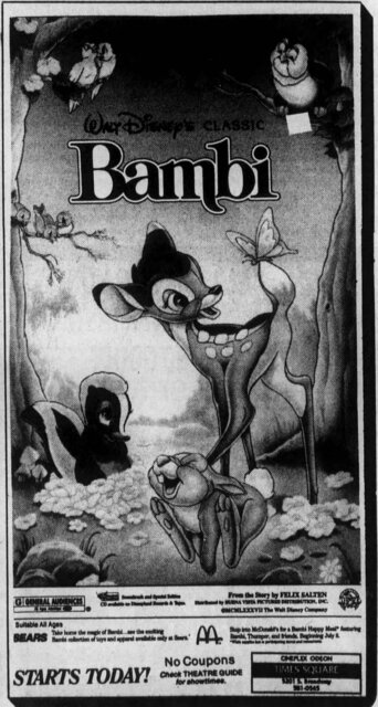 Bambi (1942) - Re-Release Ad