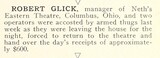 Theater Showman and More: Robert Glick (1932)