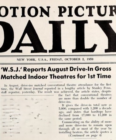 The Box Office Power of Drive-Ins (1959)